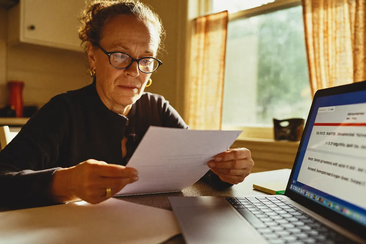 Homeowner reviewing double glazing installer quotes on a laptop at home